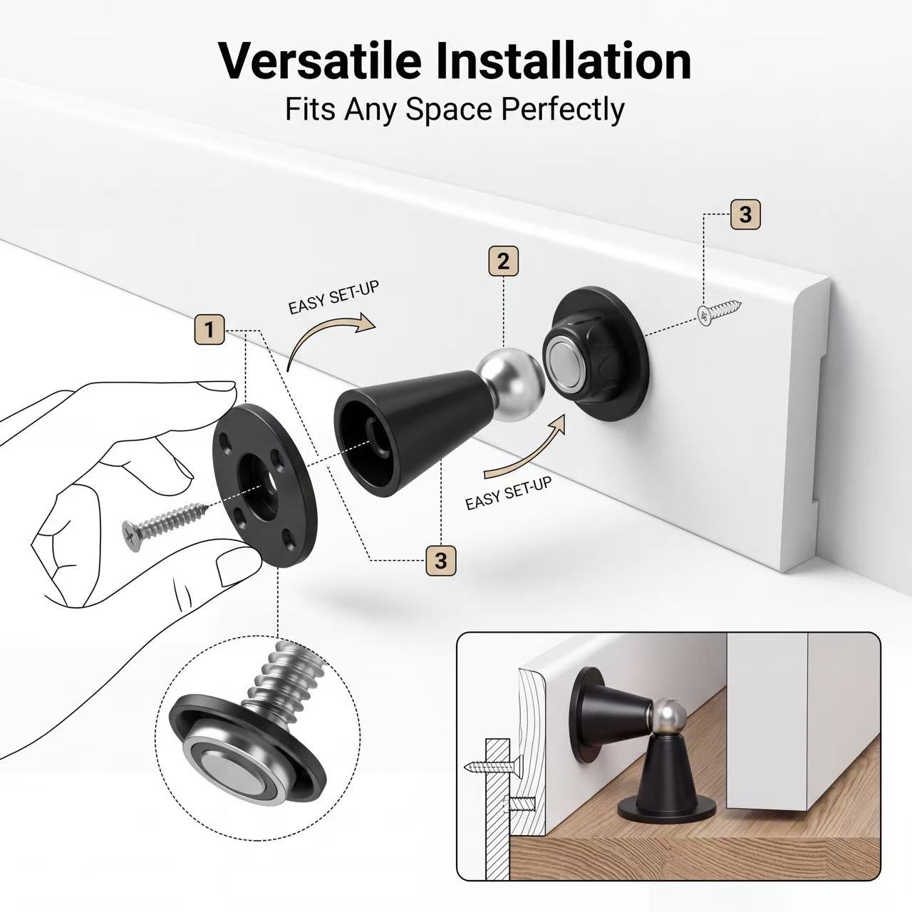 Arrêt de porte magnétique sans - Magnetic Catch Door avis et prix