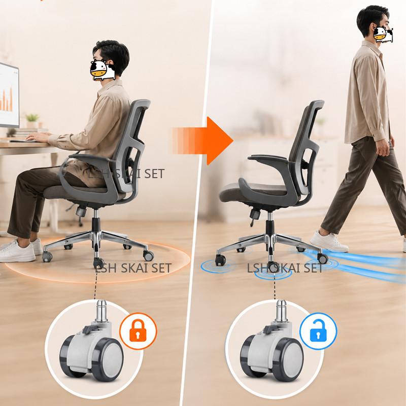 1/5 pièces Roulettes silencieu - Office Furniture Hardware avis et prix